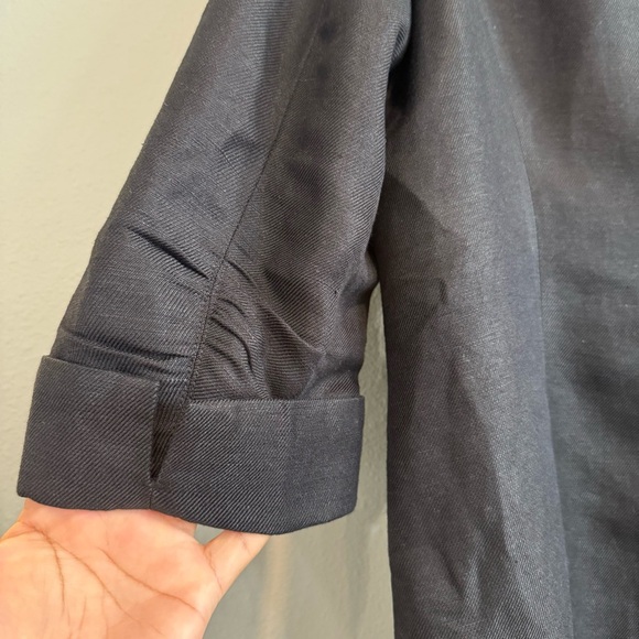 Coldwater Creek Linen Blend One Button Blazer 3/4 Sleeves Classic 14 - Picture 4 of 5